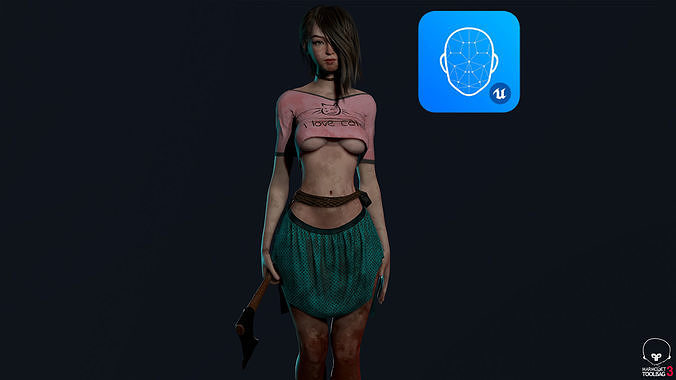 Survivor Girl 1 Game Ready Low-poly 3D model Low-poly 3D model