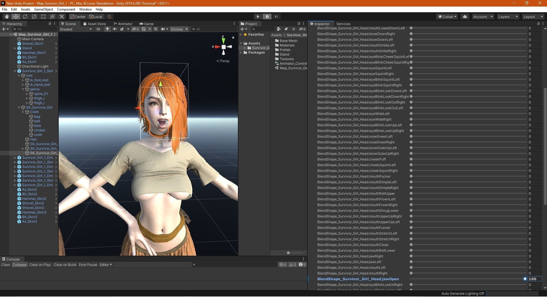 Survivor Girl 1 Game Ready Low-poly 3D model Low-poly 3D model_30