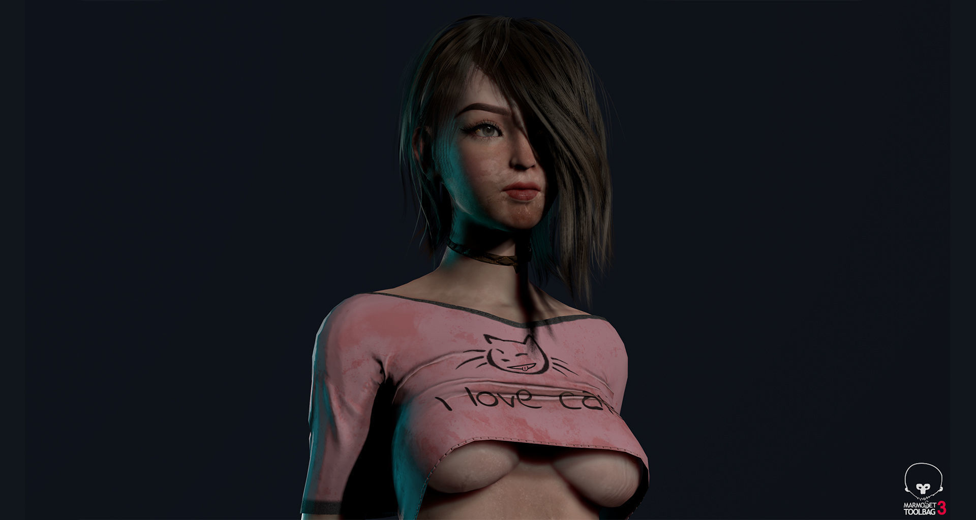 Survivor Girl 1 Game Ready Low-poly 3D model Low-poly 3D model_10