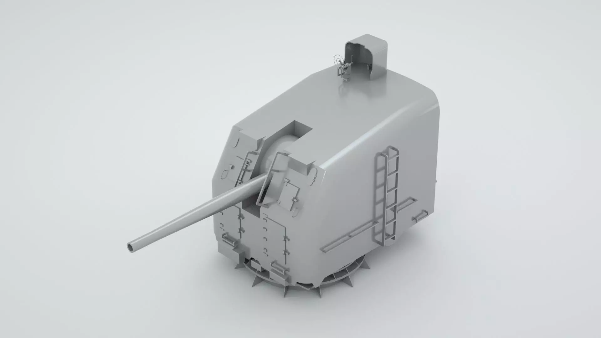 5 inch - 127mm Single Naval Gun Mk30 3D model_0