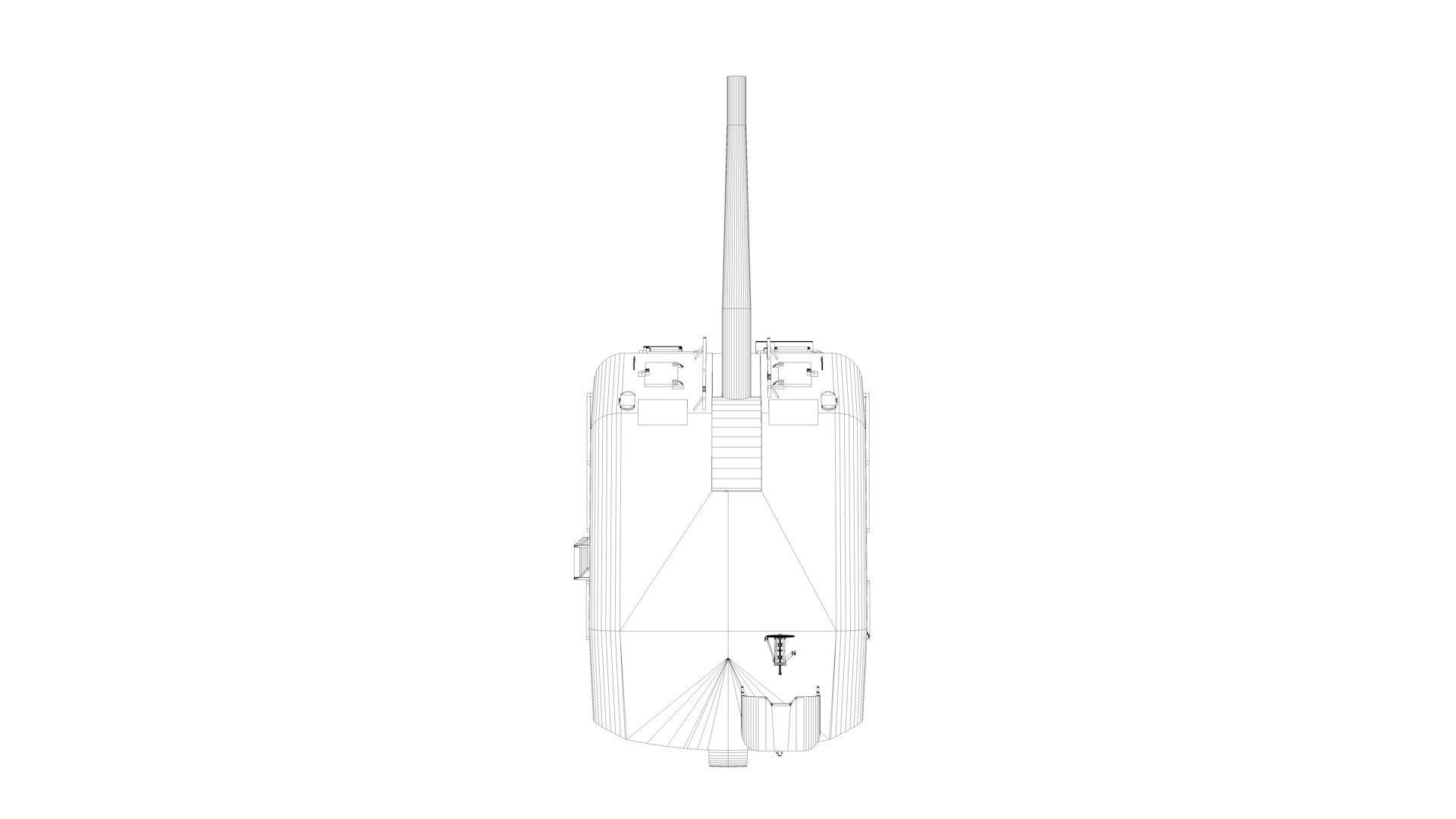 5 inch - 127mm Single Naval Gun Mk30 3D model_9