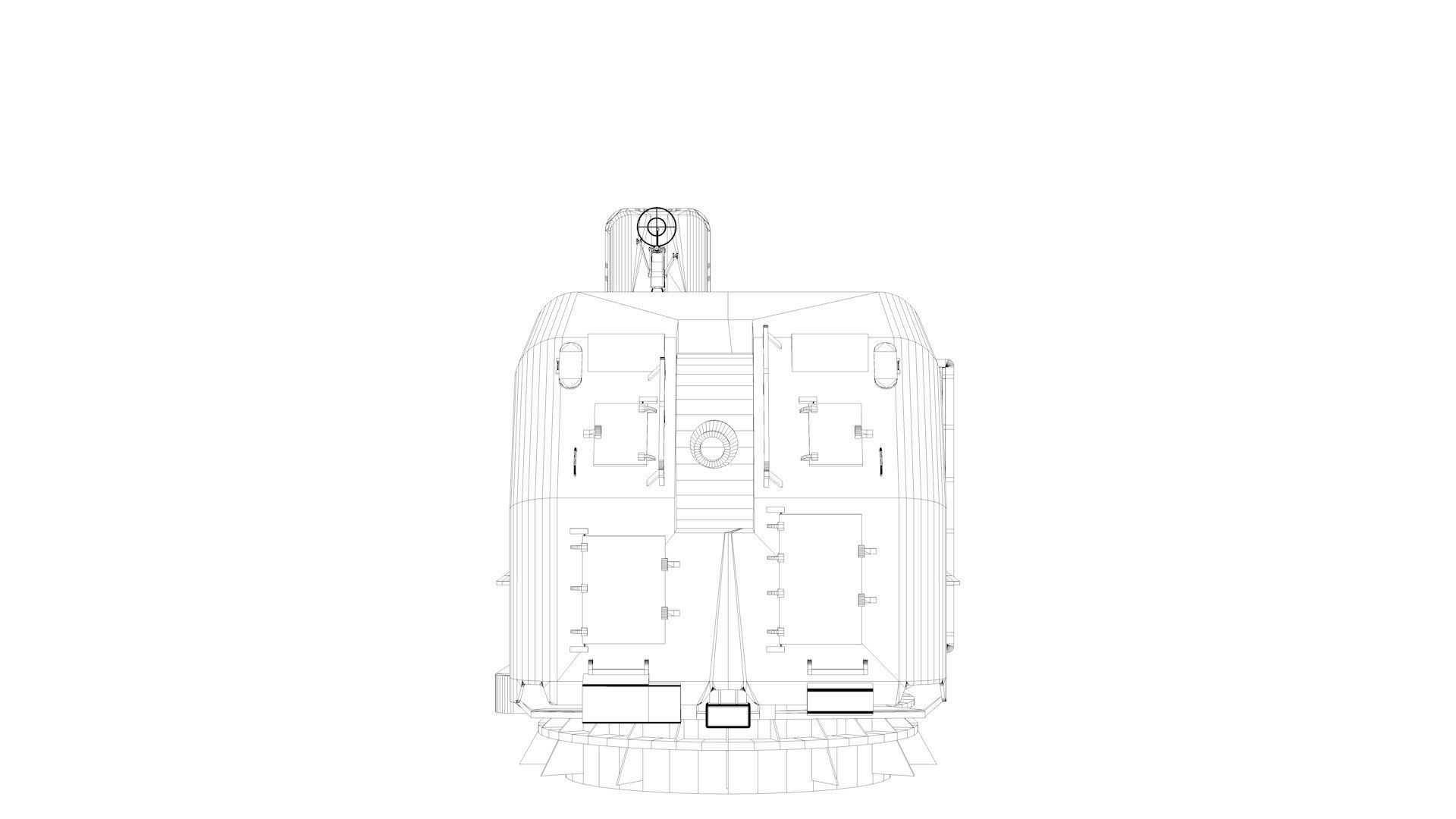 5 inch - 127mm Single Naval Gun Mk30 3D model_7