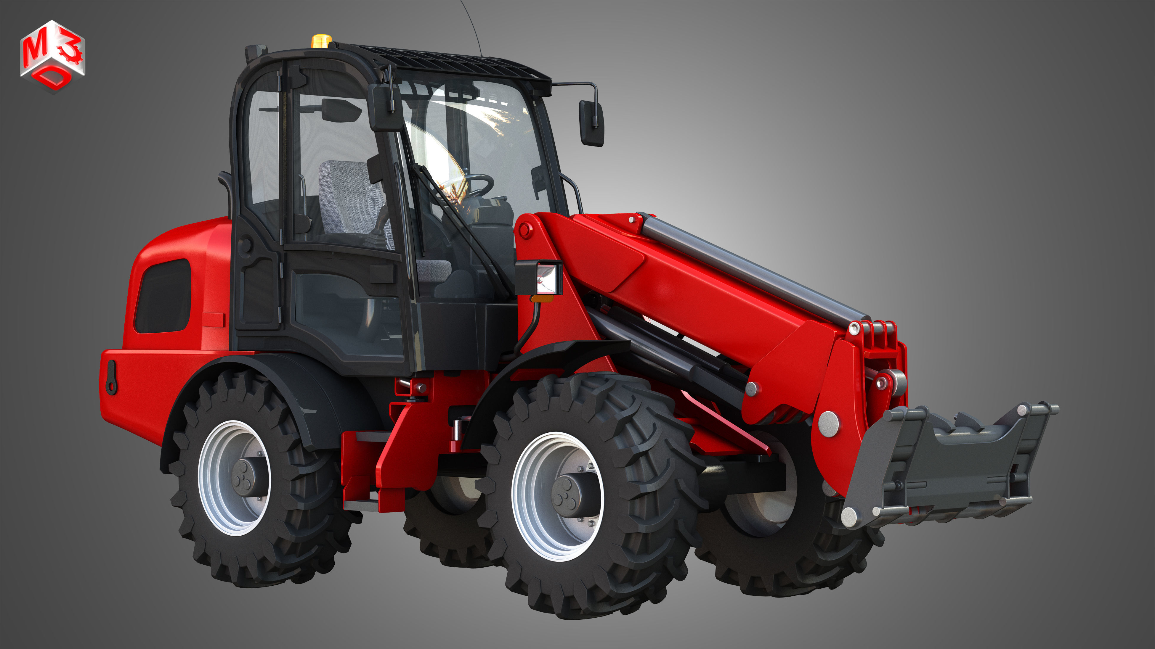 Weidemann 4070 - CX100 Telescopic Loader 3D model_2