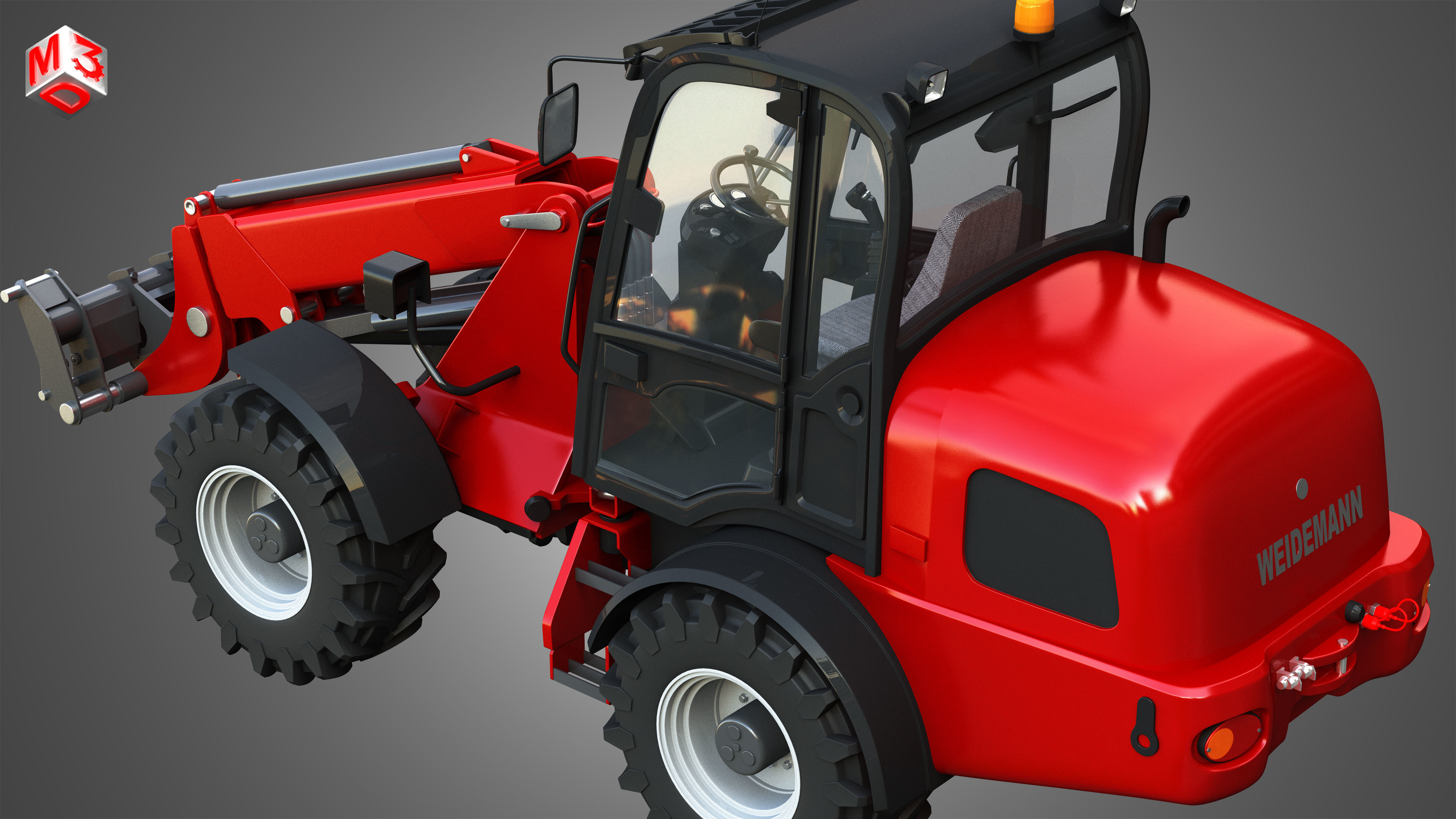 Weidemann 4070 - CX100 Telescopic Loader 3D model_10