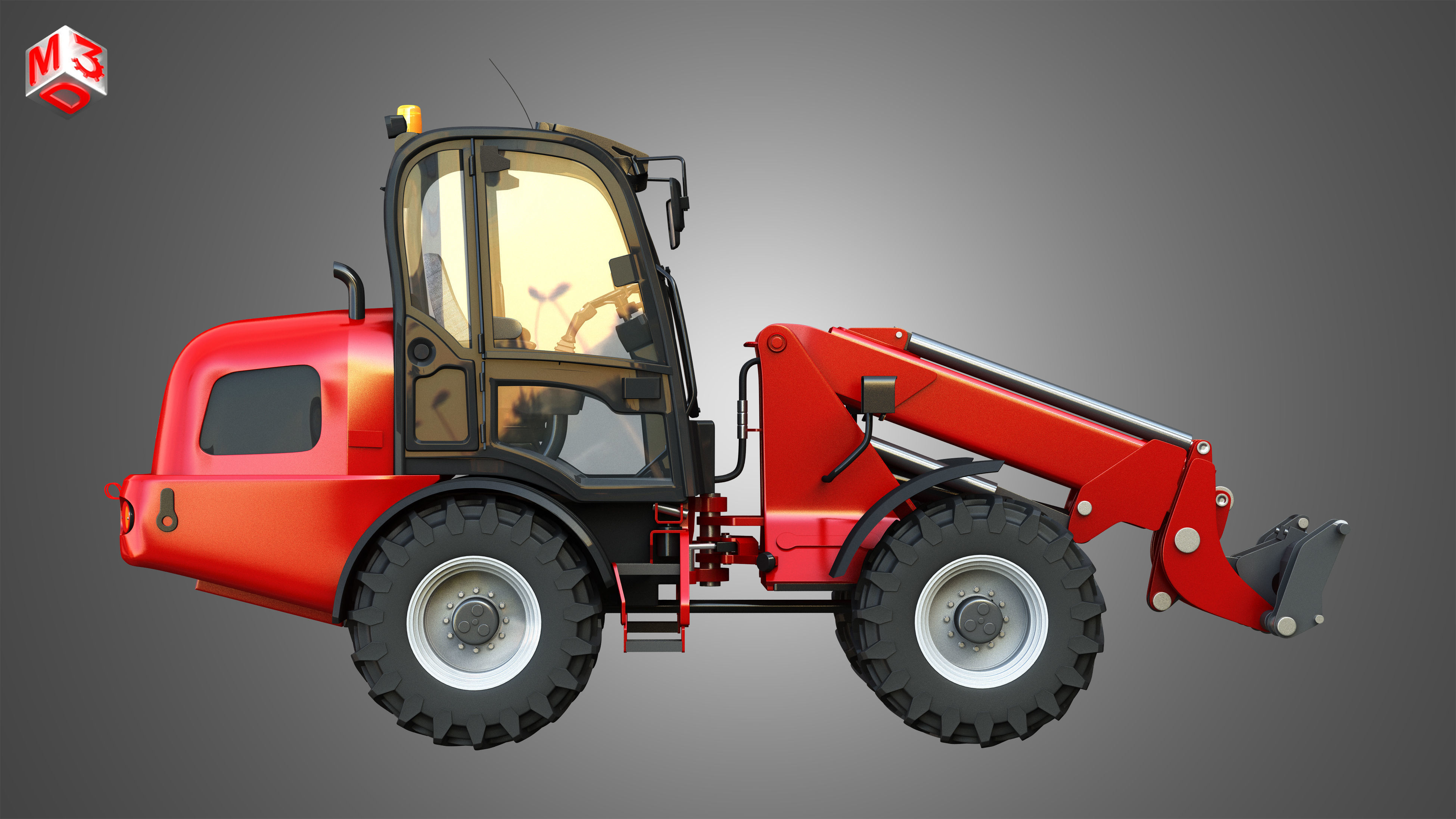 Weidemann 4070 - CX100 Telescopic Loader 3D model_5