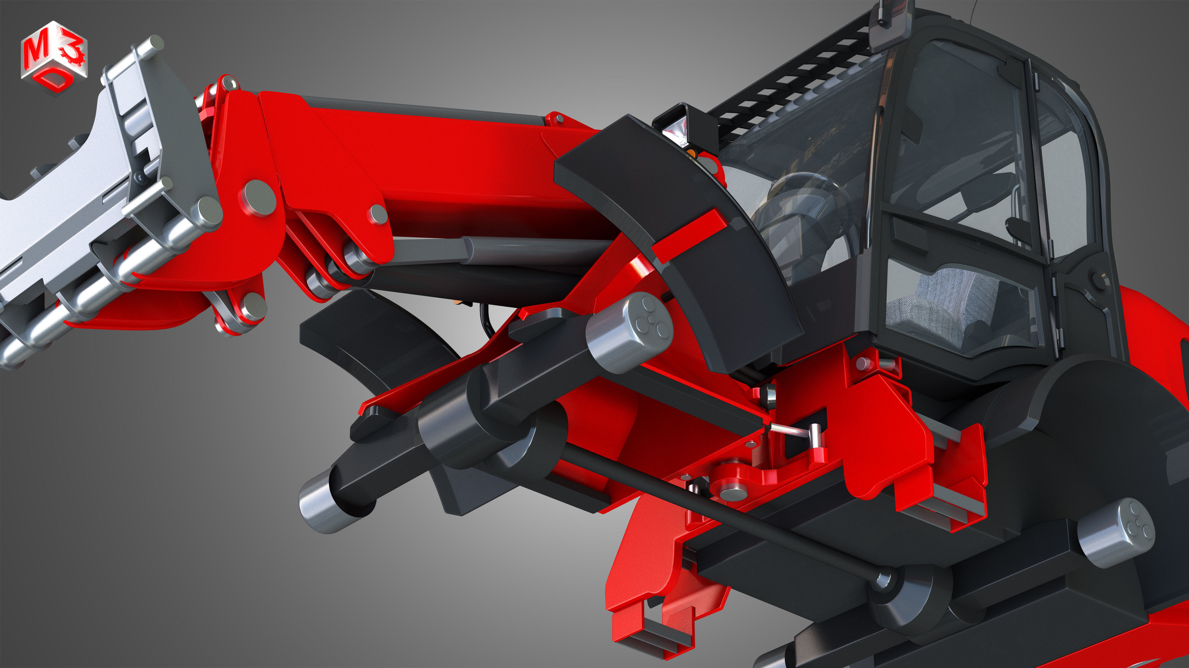 Weidemann 4070 - CX100 Telescopic Loader 3D model_11