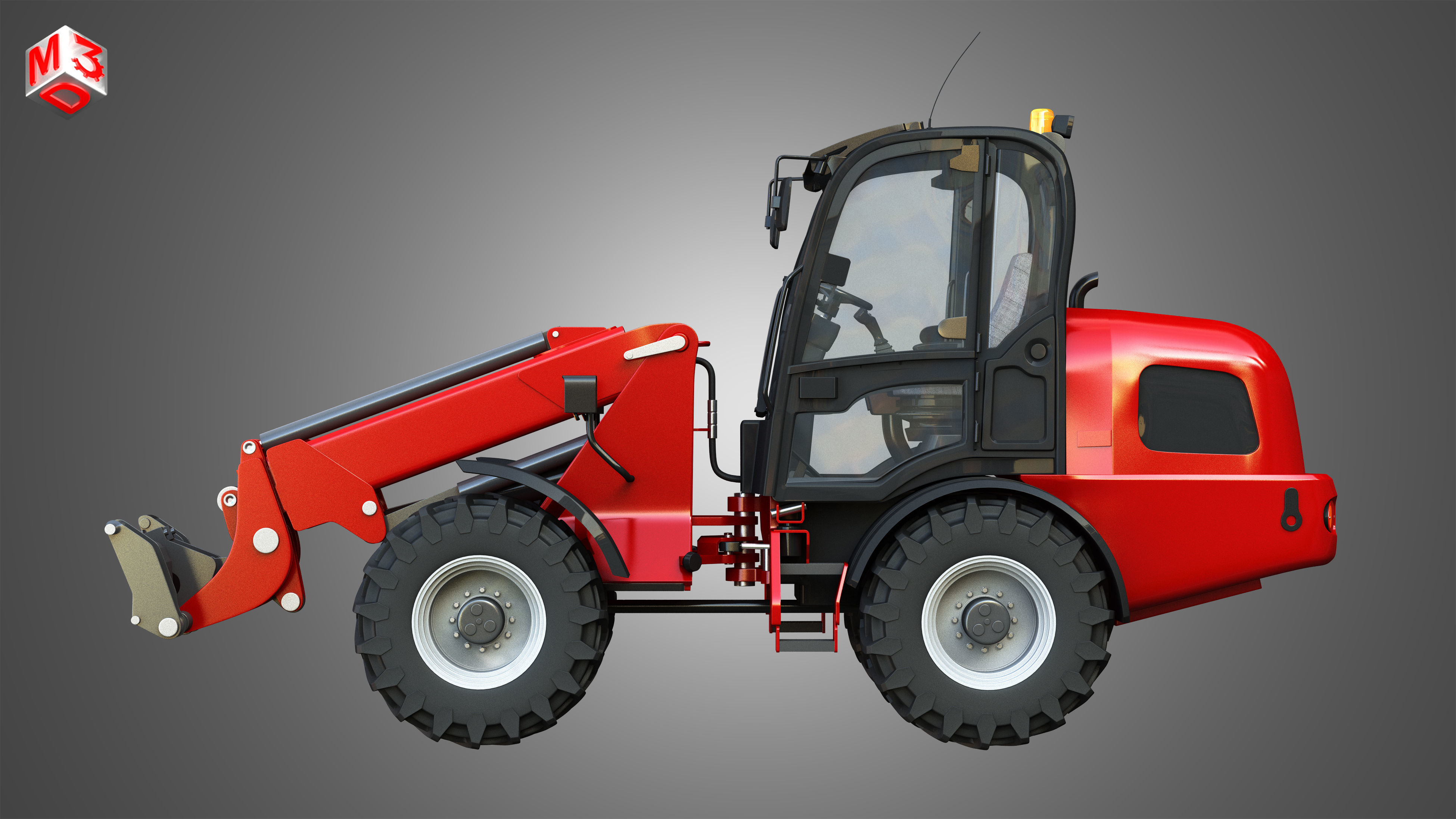 Weidemann 4070 - CX100 Telescopic Loader 3D model_4