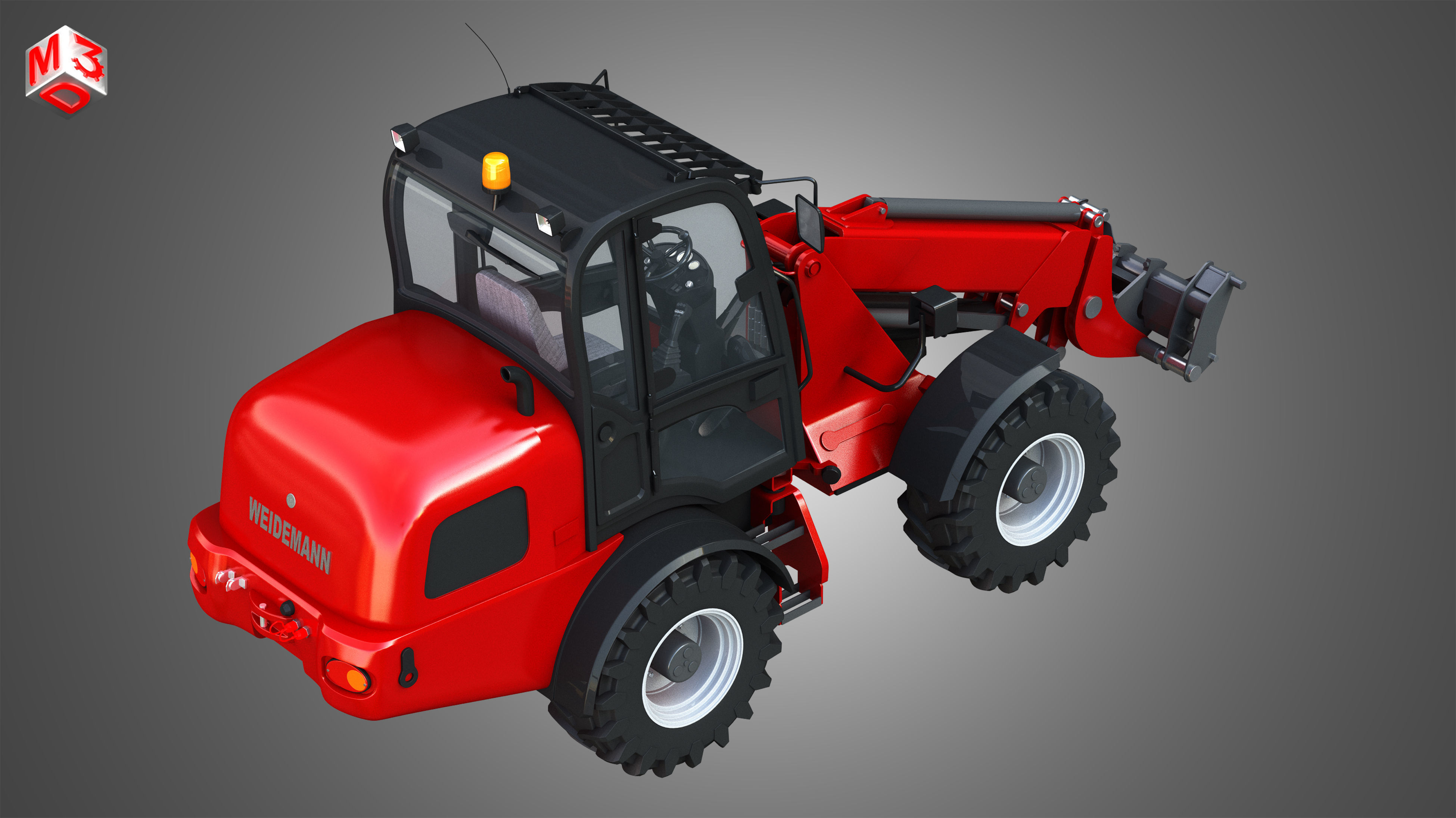 Weidemann 4070 - CX100 Telescopic Loader 3D model_7