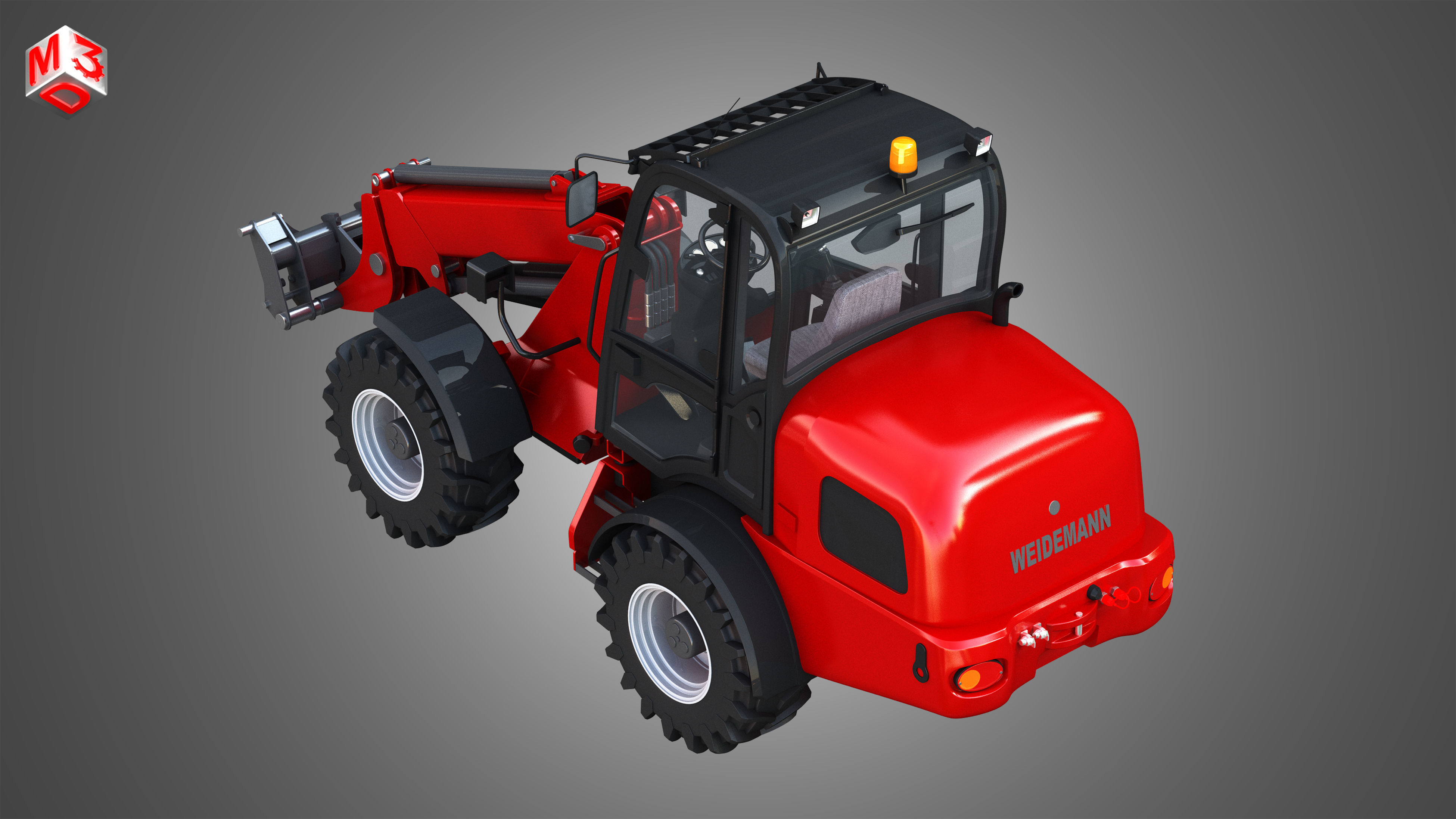 Weidemann 4070 - CX100 Telescopic Loader 3D model_9