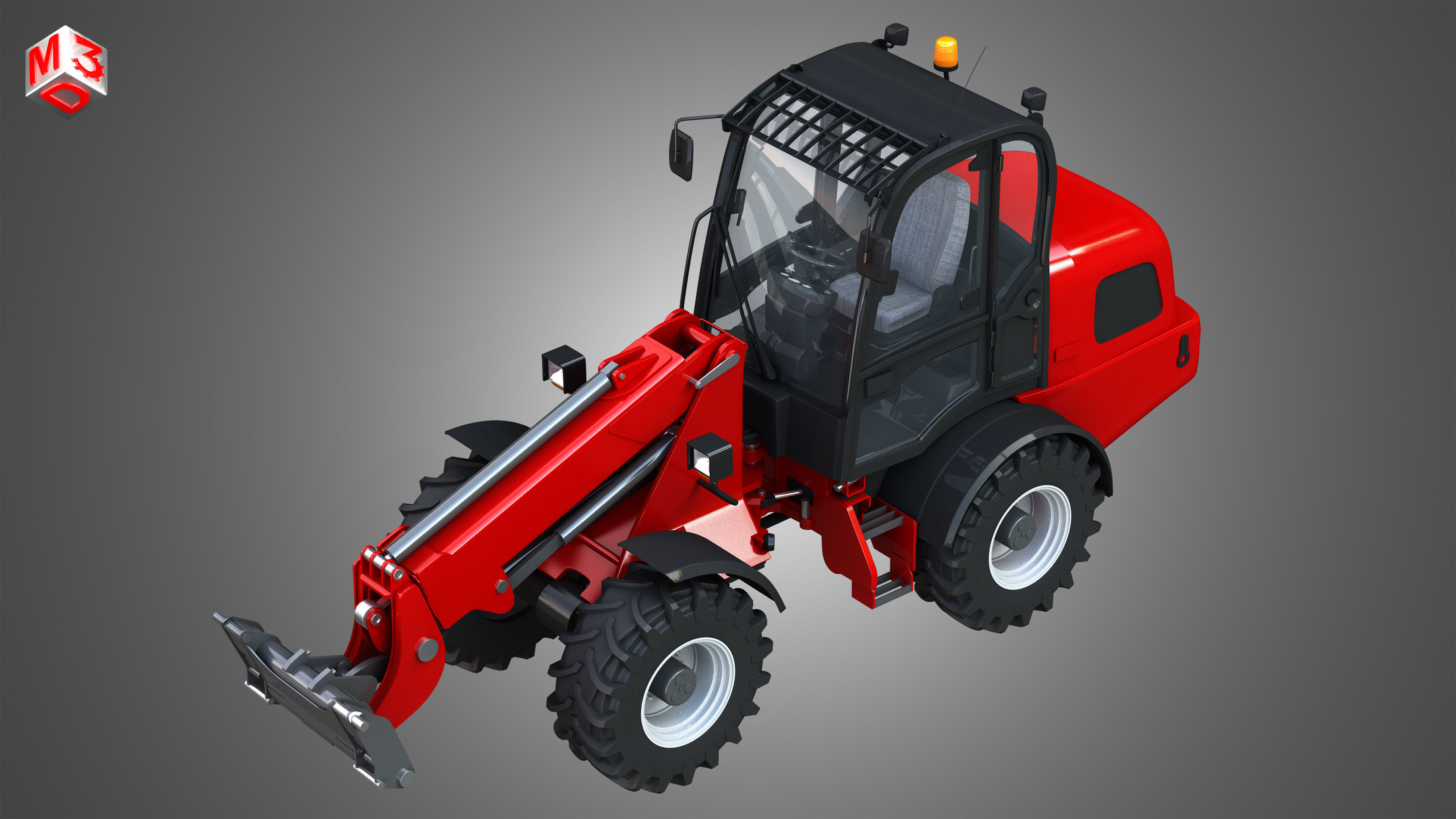 Weidemann 4070 - CX100 Telescopic Loader 3D model_6