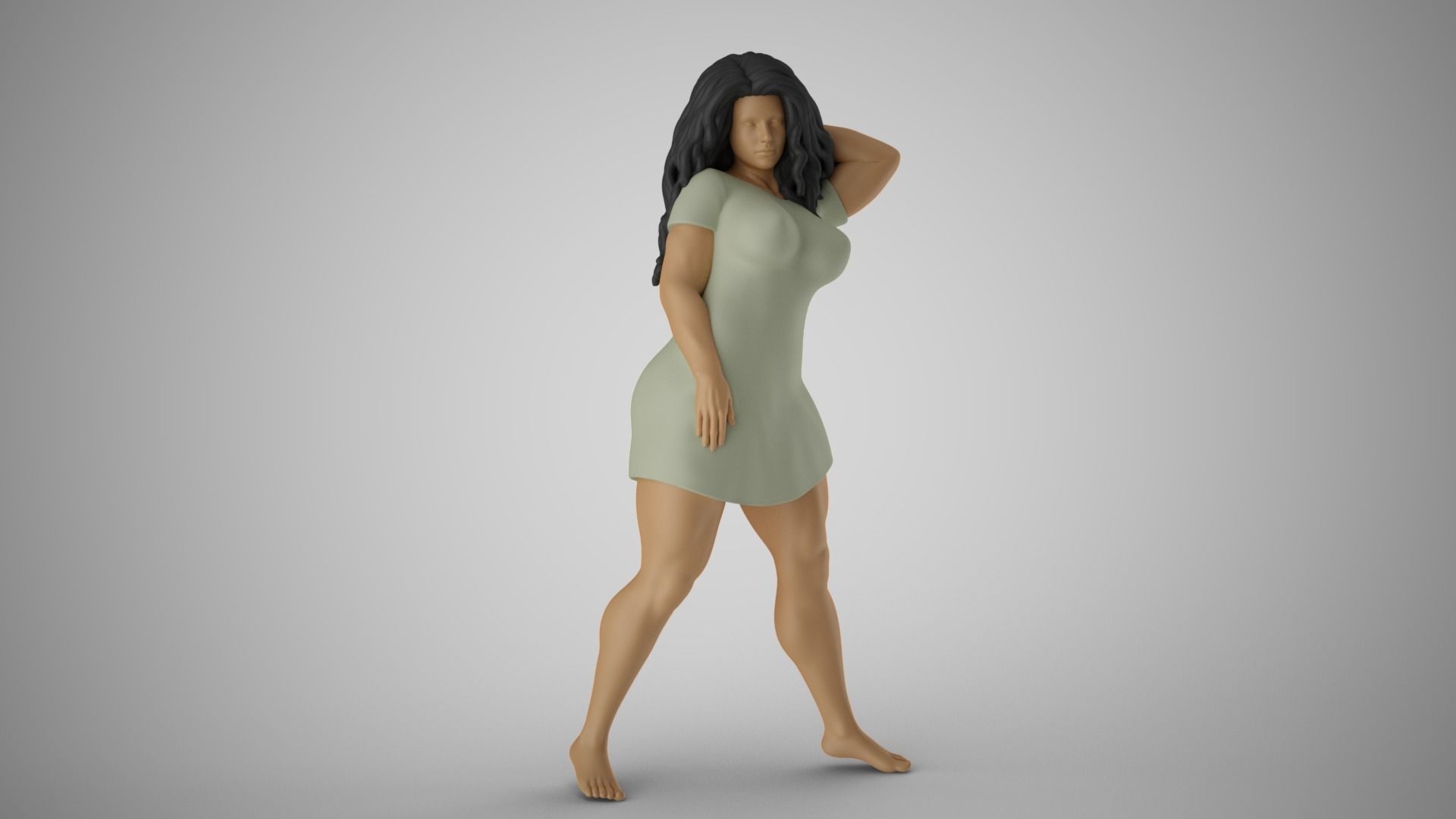 Girl Captivating Scent 2 3D print model_4
