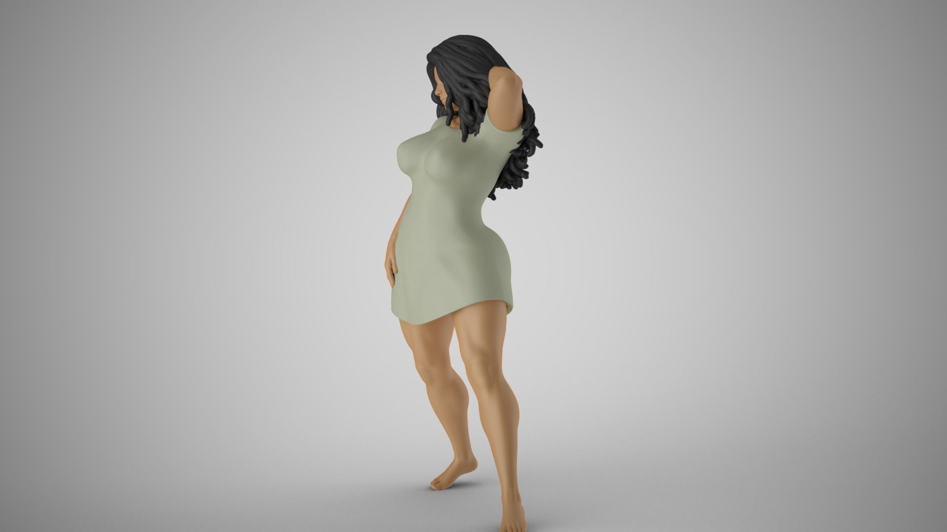 Girl Captivating Scent 2 3D print model_10
