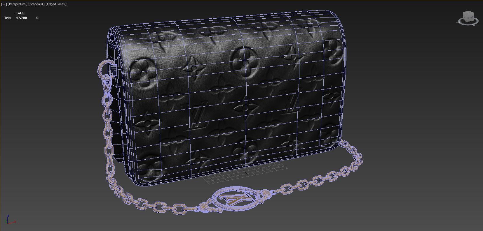 Louis Vuitton Pochetter Coussin Low-poly 3D model_6