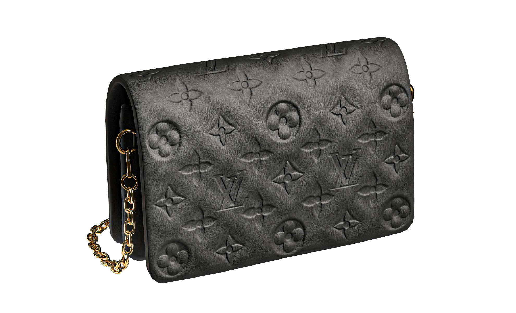 Louis Vuitton Pochetter Coussin Low-poly 3D model_2