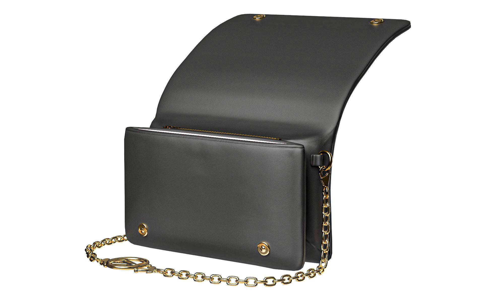 Louis Vuitton Pochetter Coussin Low-poly 3D model_3