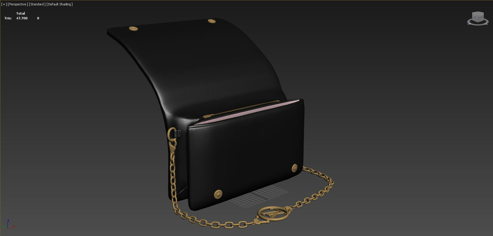 Louis Vuitton Pochetter Coussin Low-poly 3D model_7