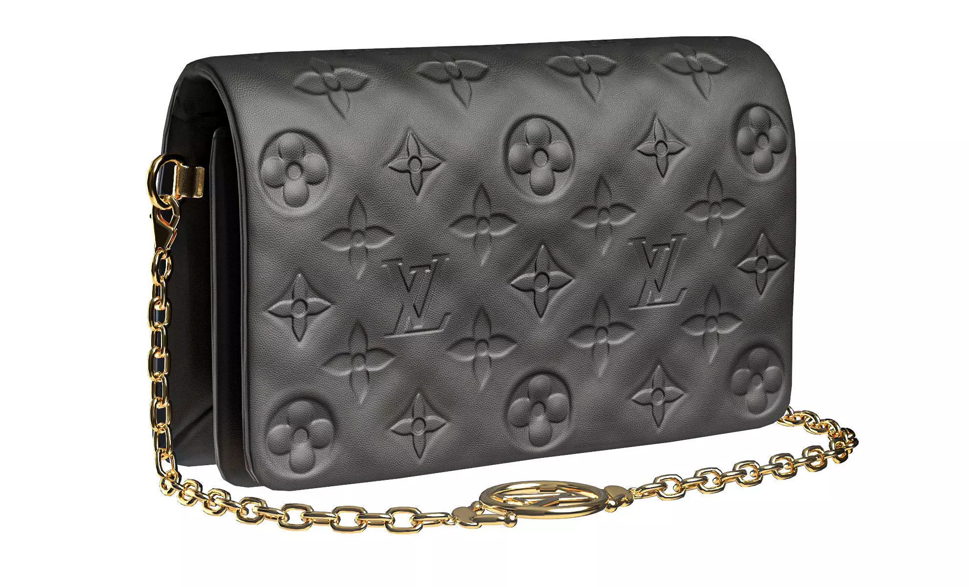 Louis Vuitton Pochetter Coussin Low-poly 3D model_0