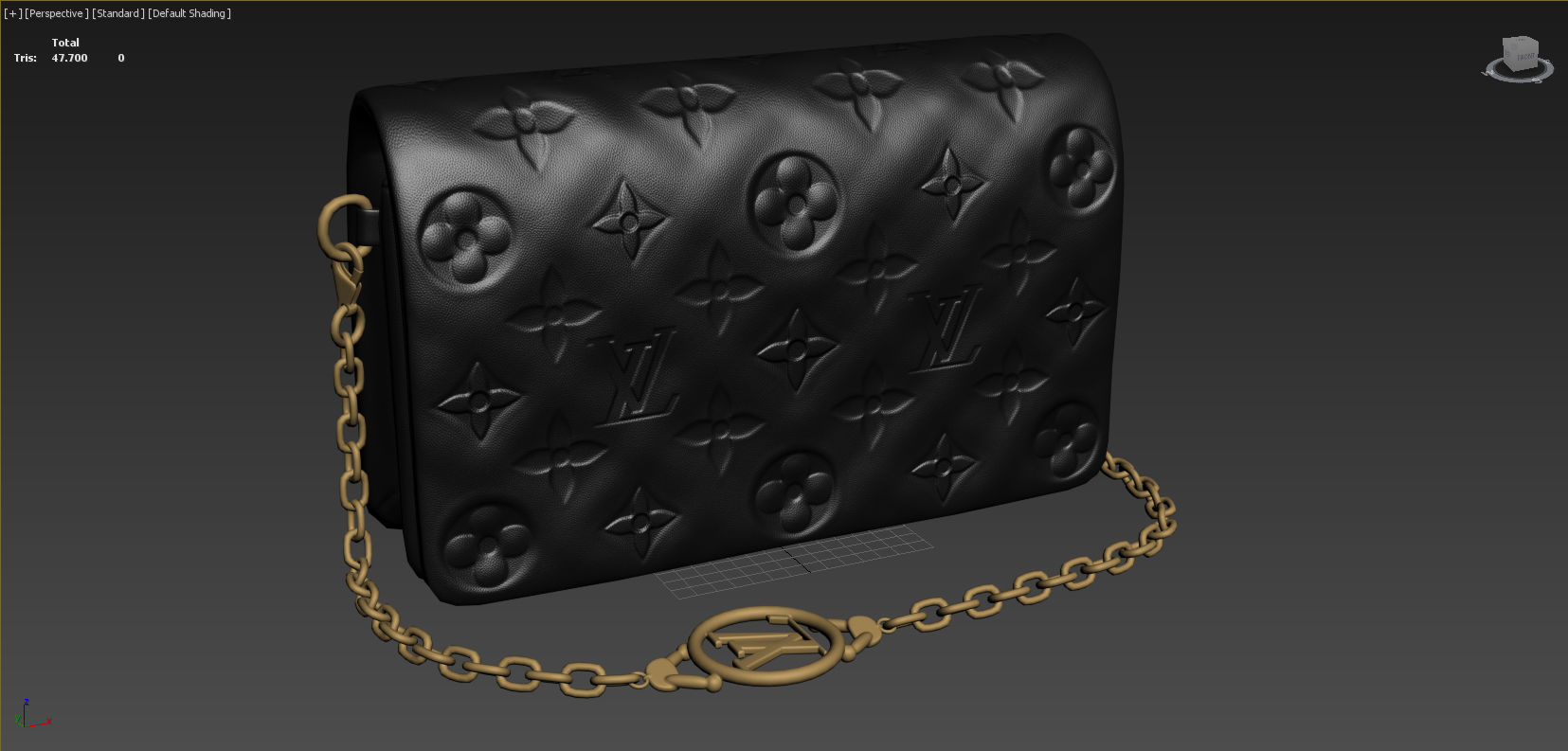 Louis Vuitton Pochetter Coussin Low-poly 3D model_5