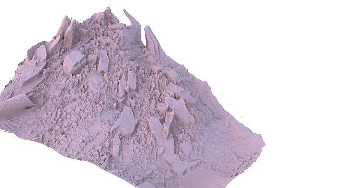 Ground rock rubble 3D model