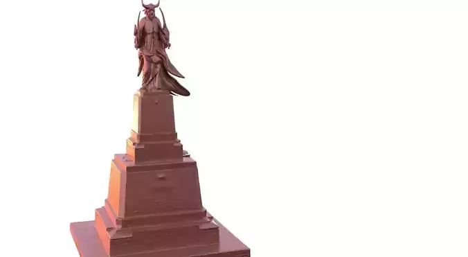 Old statue of demon 3D model