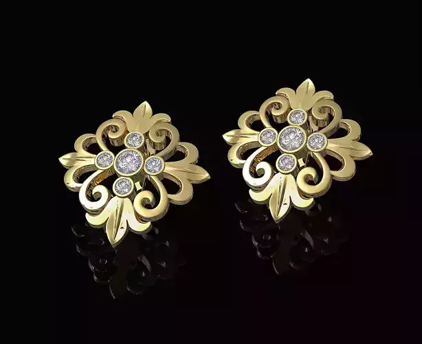 Oriental Flower Earrings