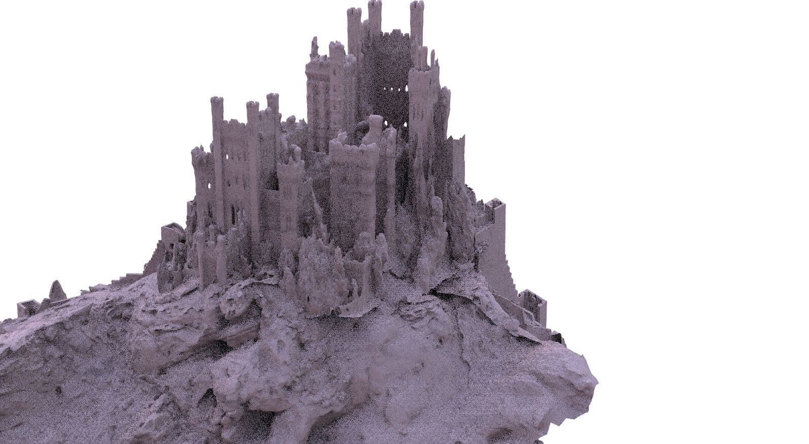 Old country Manor on hill 3D model_3