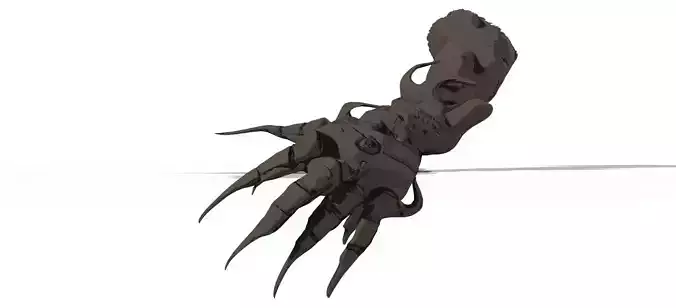 clawed arm weapon 3D model