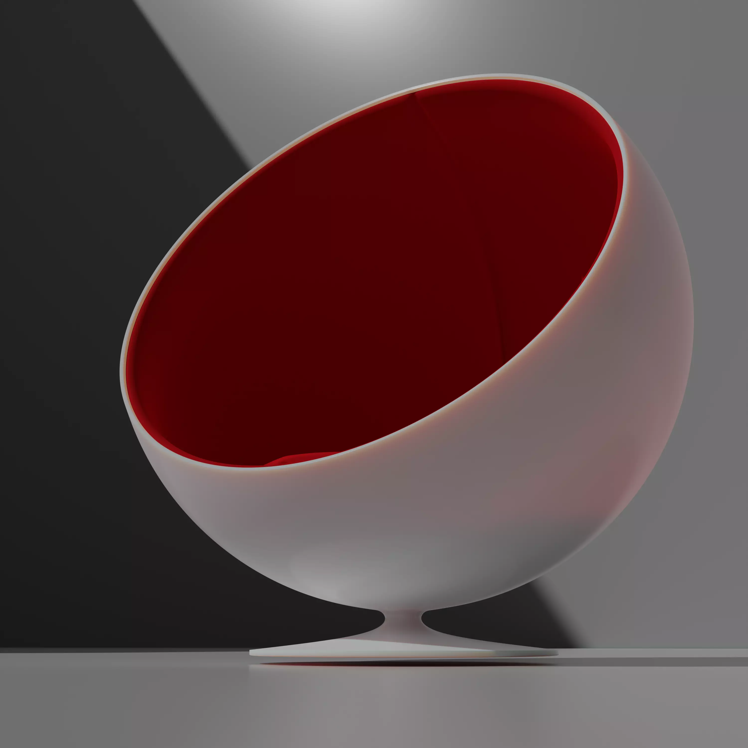 Modern ball chair 3D model_0