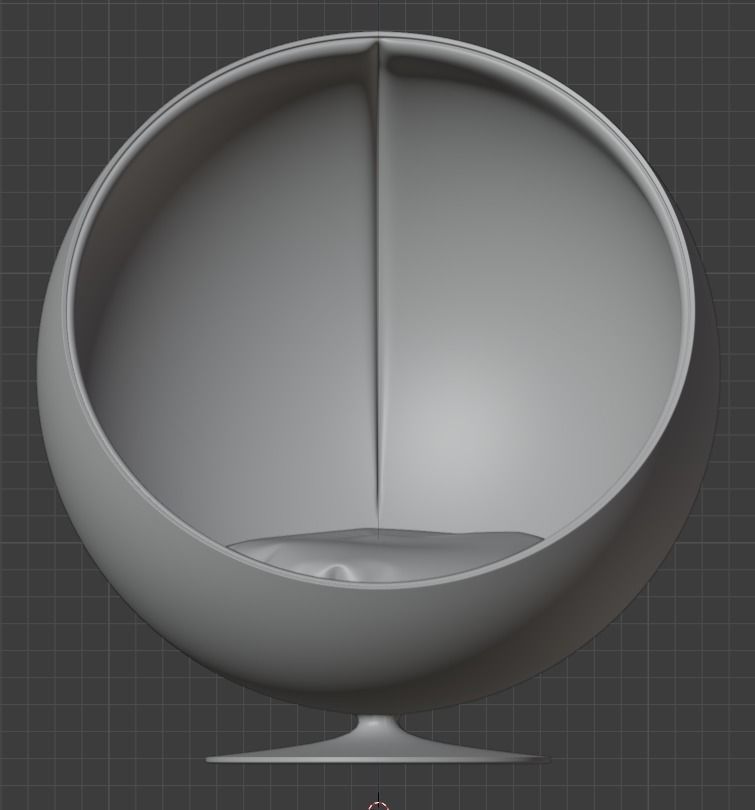 Modern ball chair 3D model_8