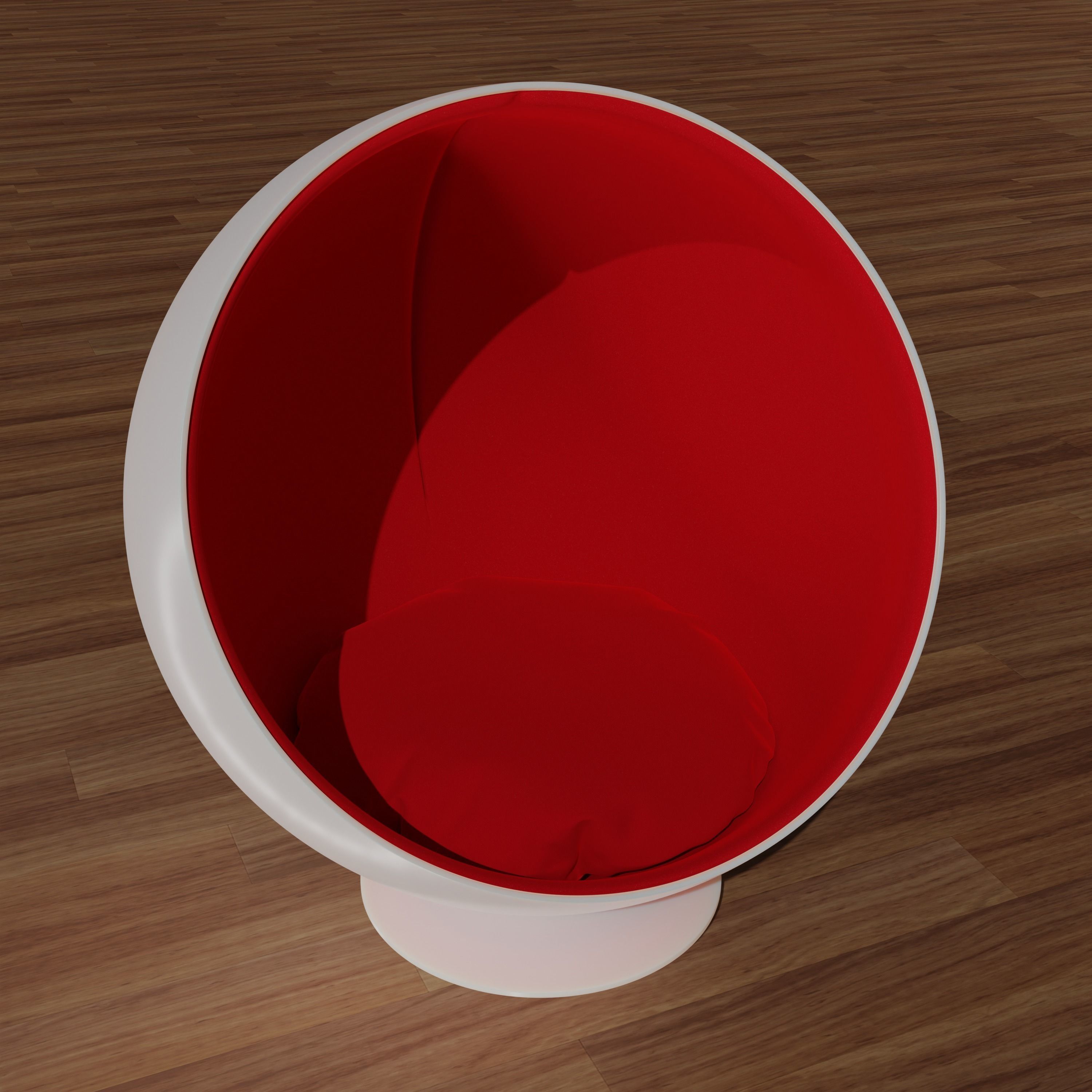 Modern ball chair 3D model_1