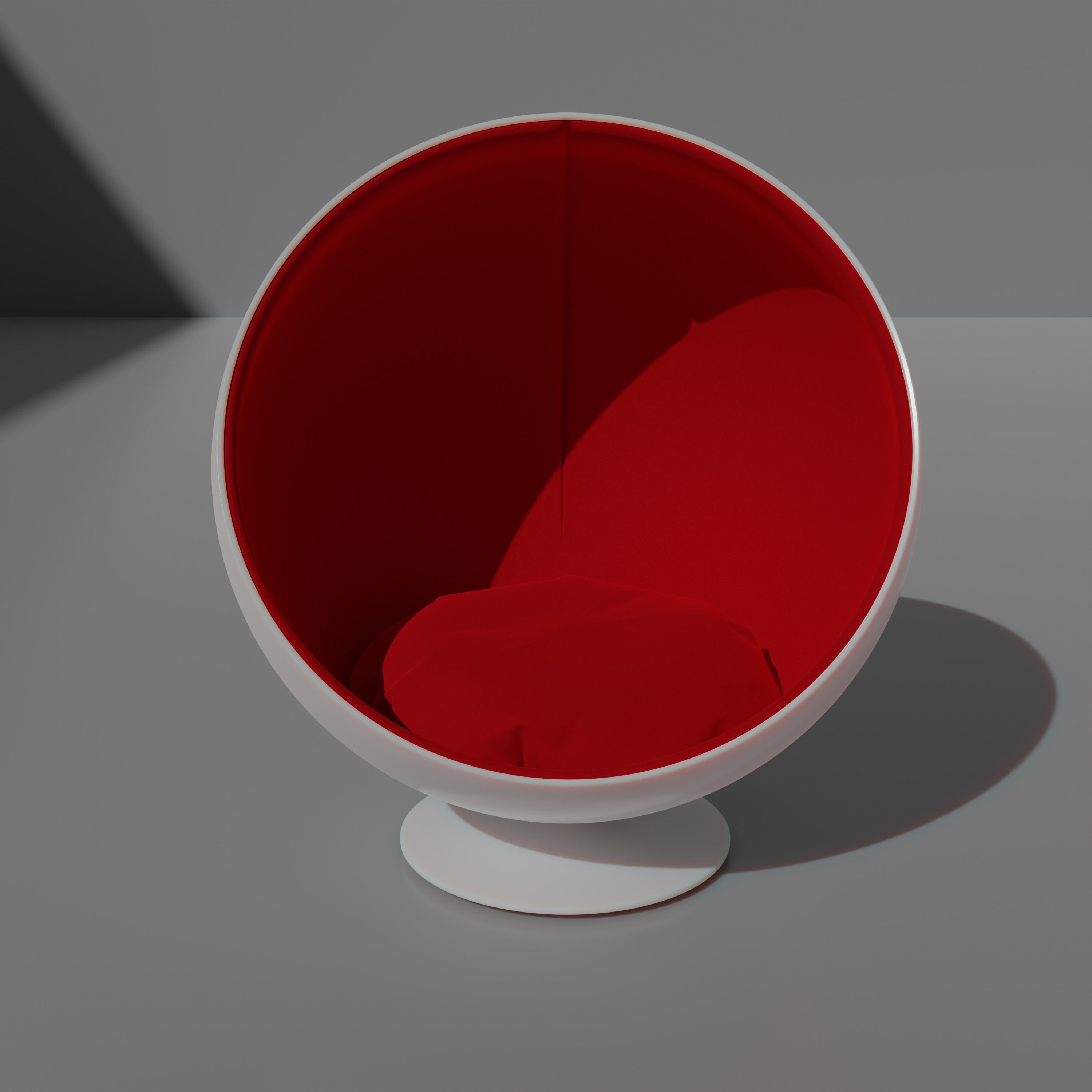Modern ball chair 3D model_2