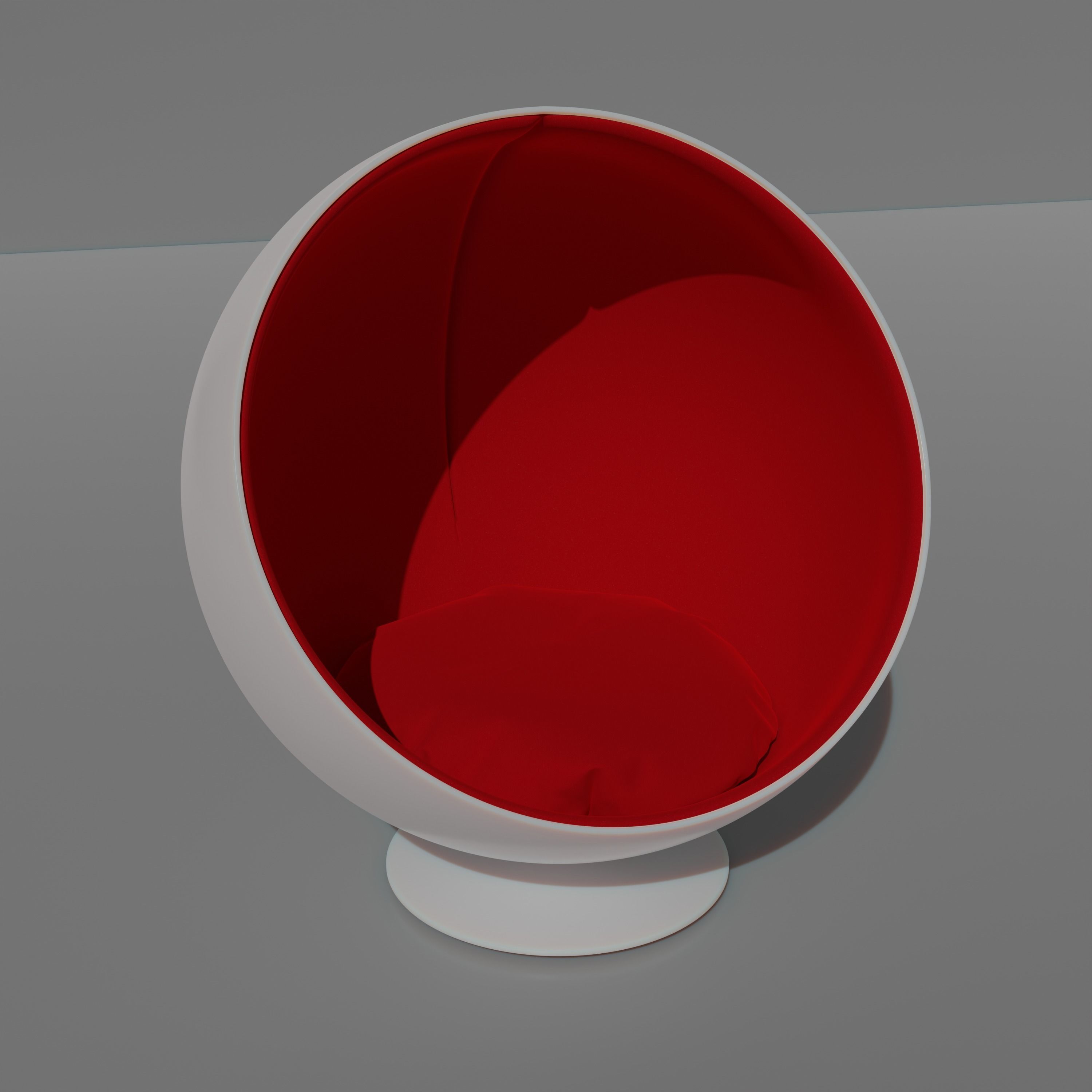 Modern ball chair 3D model_4