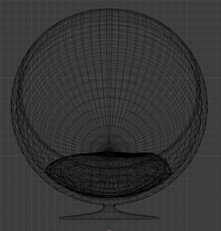 Modern ball chair 3D model_9