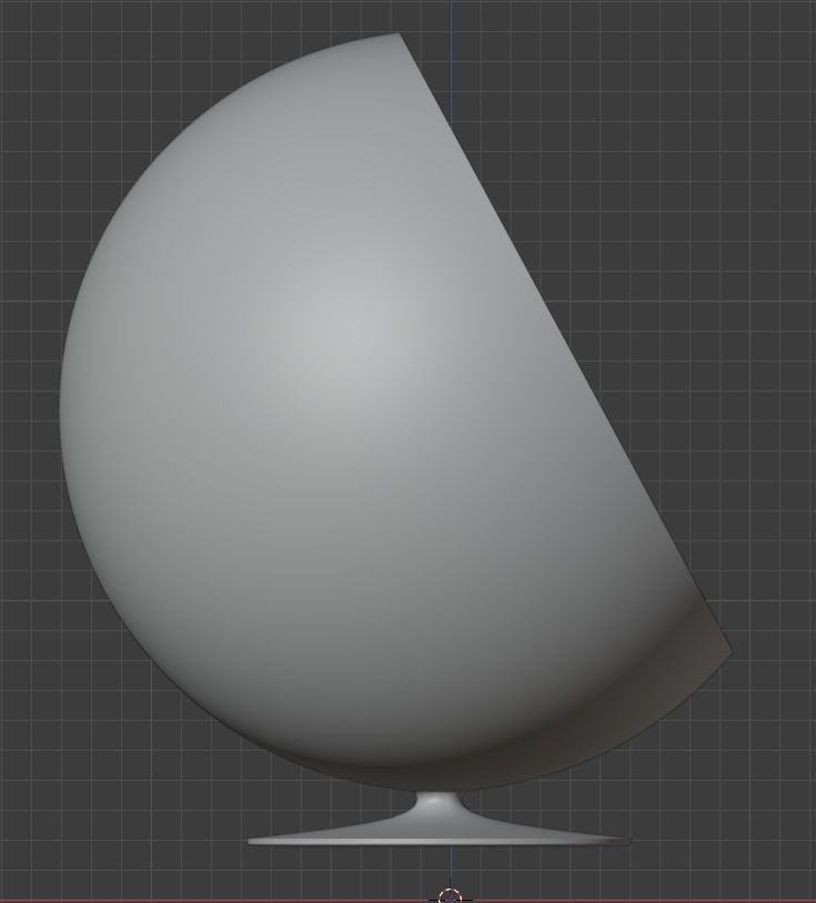 Modern ball chair 3D model_7