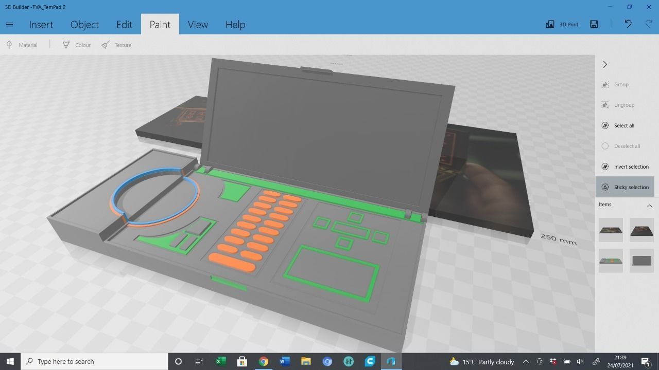 marvel Loki TVA accessories tem pad reset charge and baton 3D print model_10