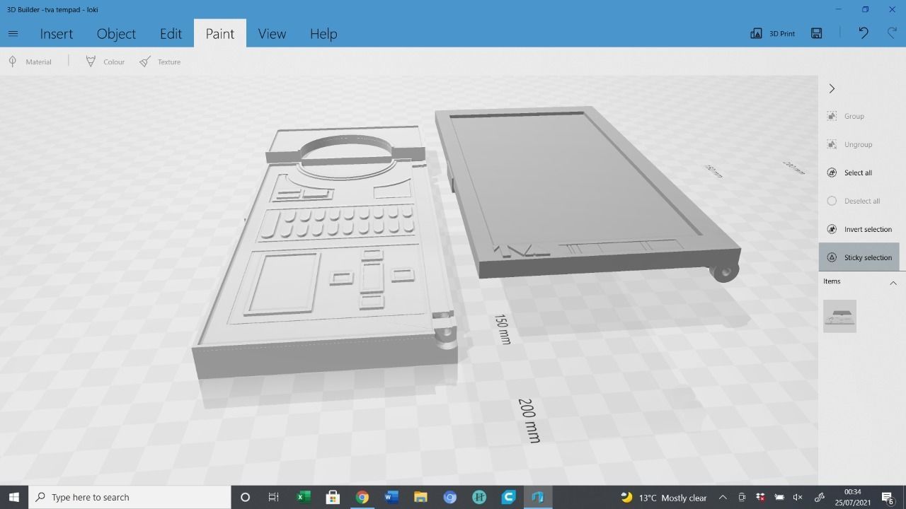 marvel Loki TVA accessories tem pad reset charge and baton 3D print model_11