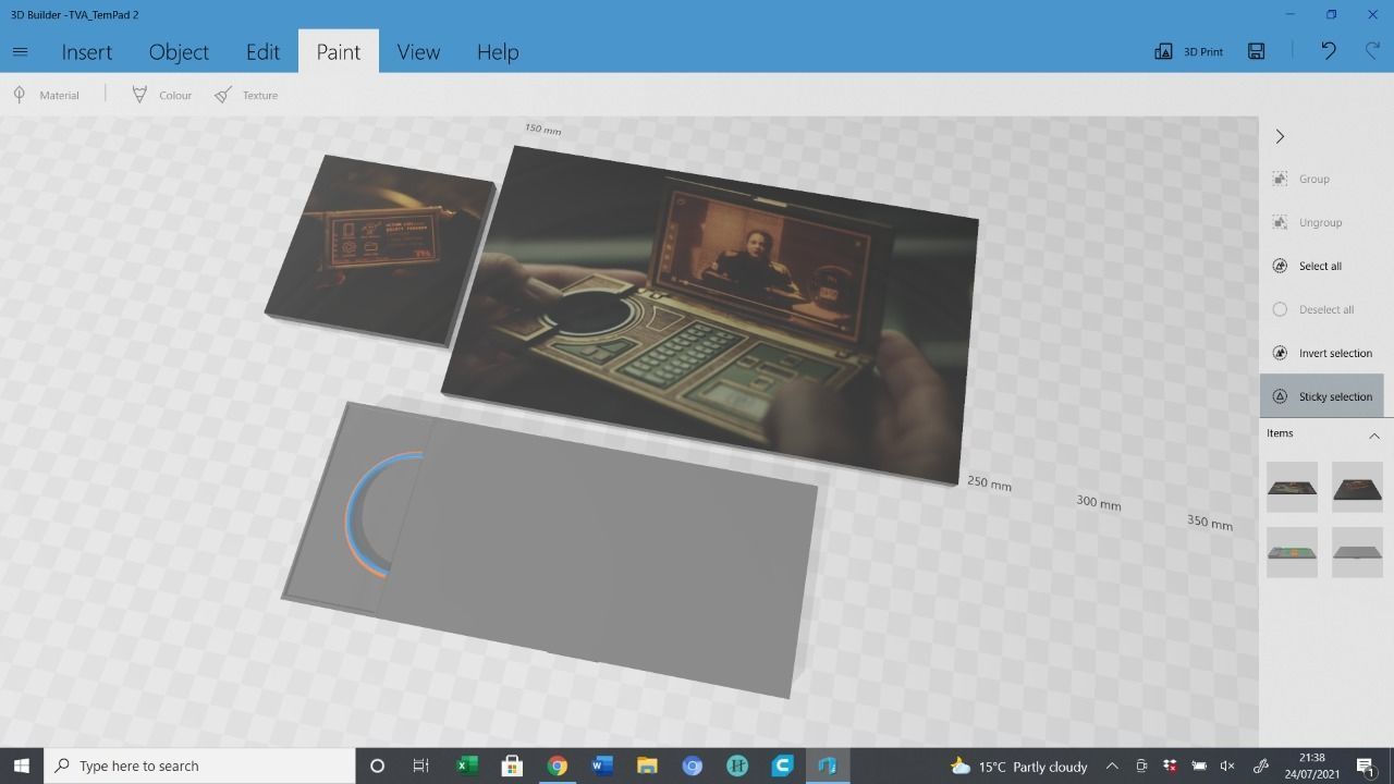 marvel Loki TVA accessories tem pad reset charge and baton 3D print model_9