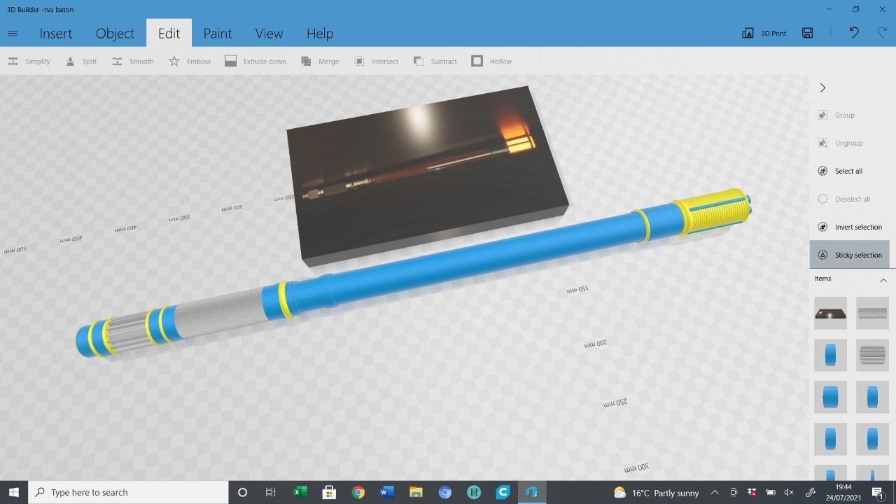 marvel Loki TVA accessories tem pad reset charge and baton 3D print model_6