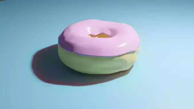 Pink Donut 3d by kewsims