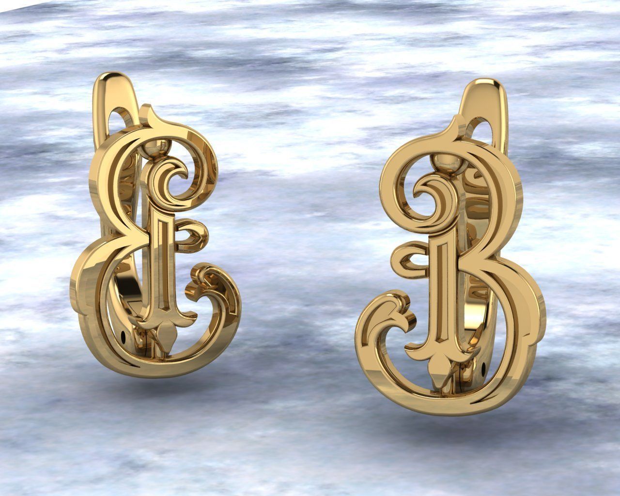 the letter B 3D print model_6