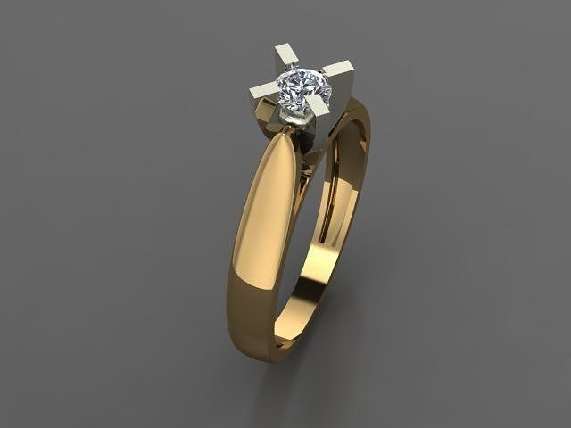 Solitaire Ring 3D print model