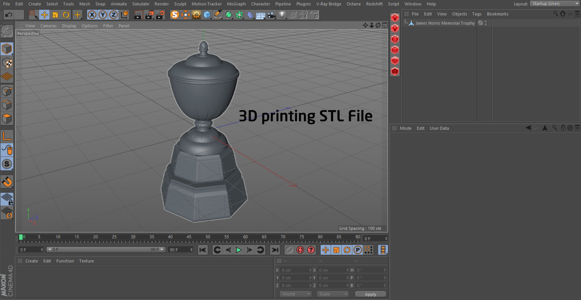James Norris Memorial Trophy  3D model_7