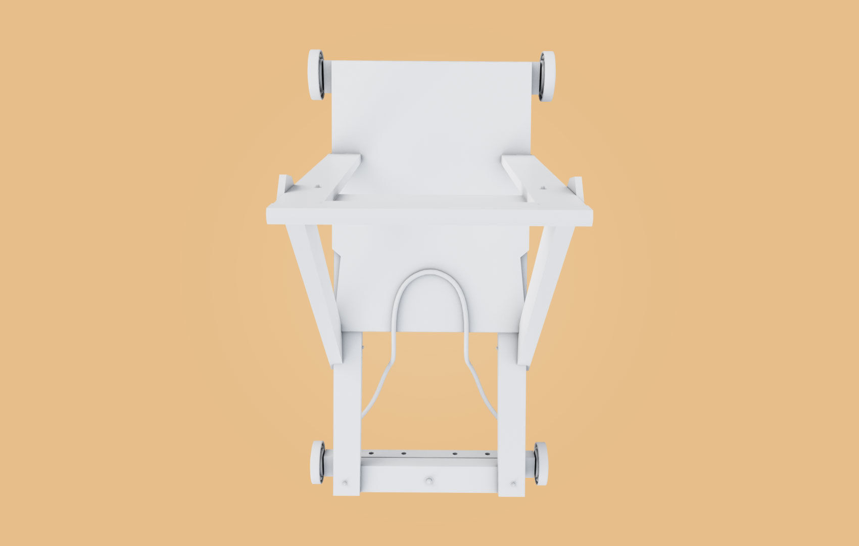 Trolley-cart with ball bearings Low-poly 3D model_13