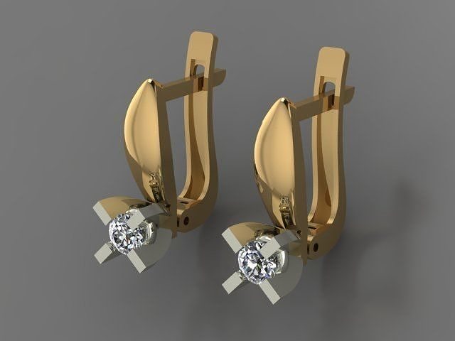 solitaire earring 3D print model