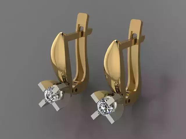solitaire earring