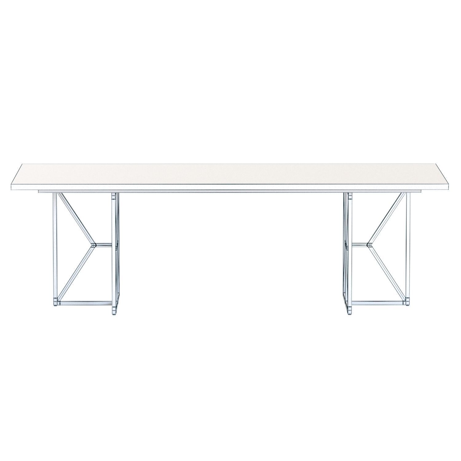 Crate and Barrel Hayes Rectangular Table 3D model_5