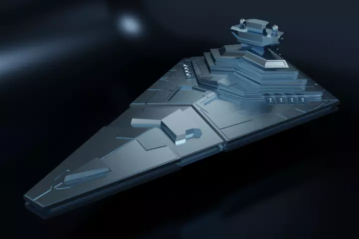 Star destroyer Low-poly 3D model