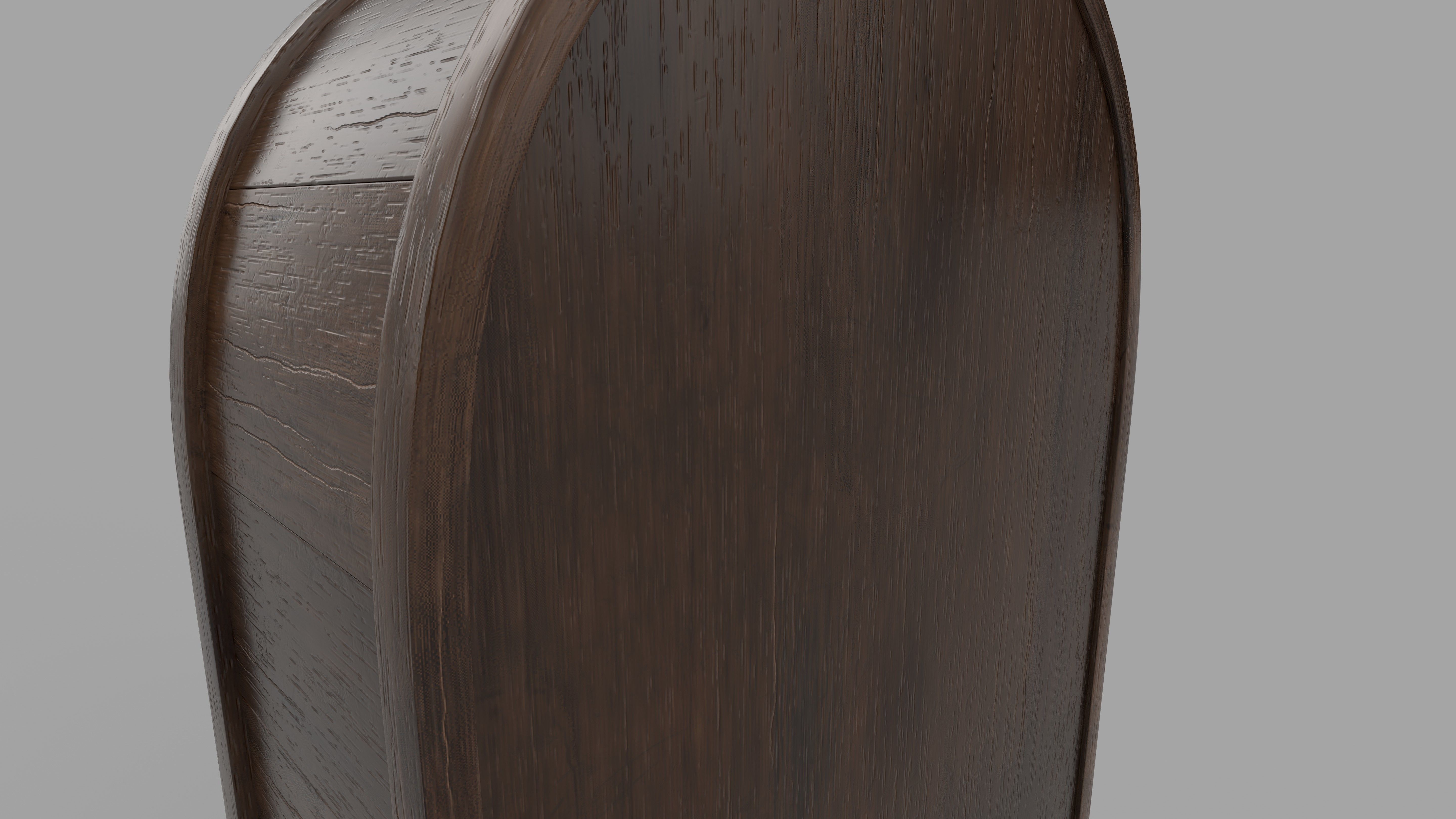 bookcase 3D model wooden with glass doors 3D model_8