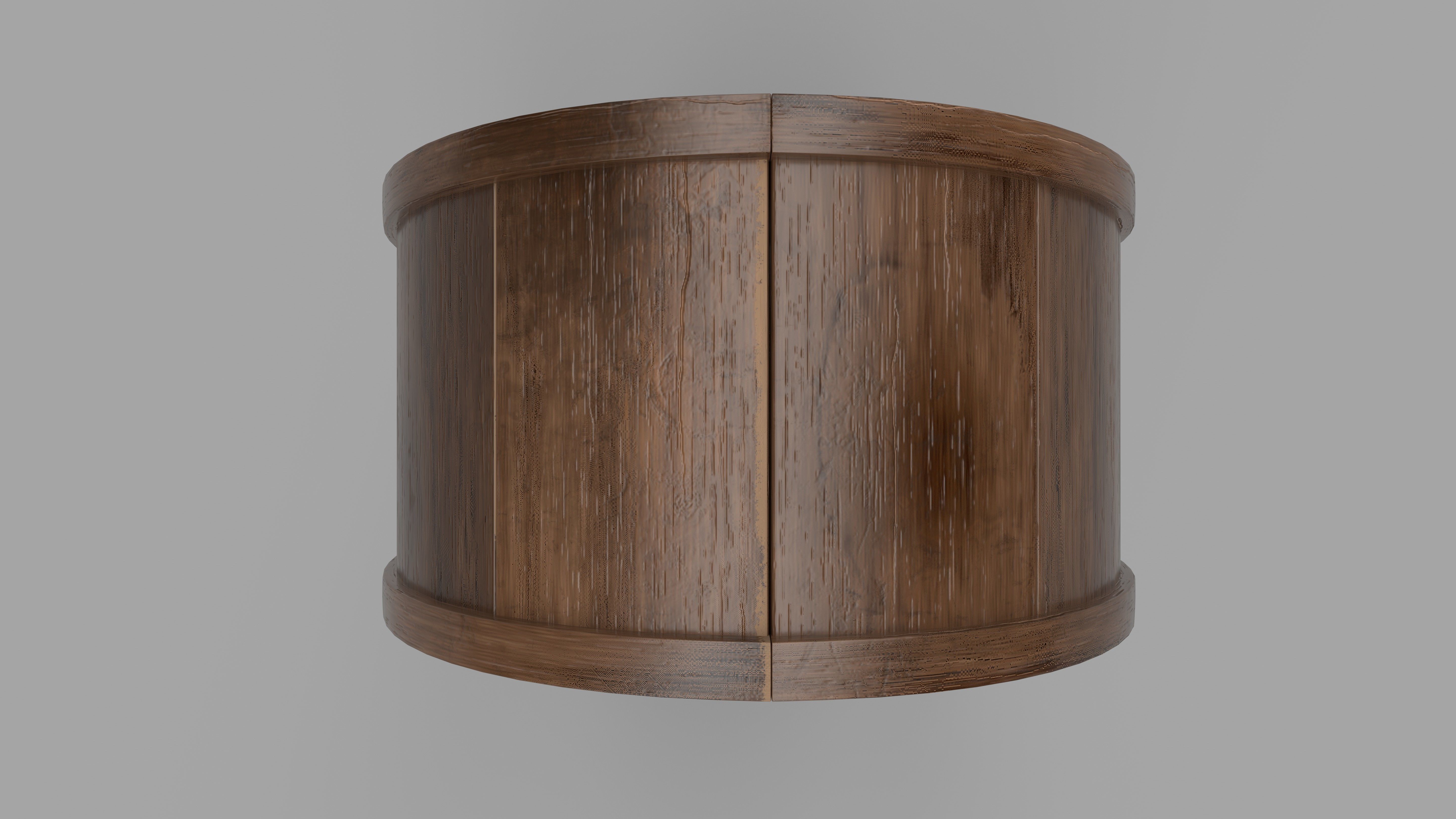 bookcase 3D model wooden with glass doors 3D model_10