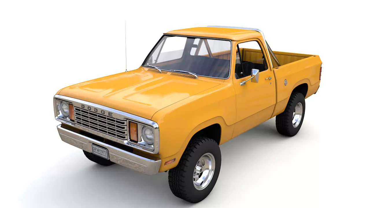 DODGE POWER WAGON W200 1977 3D model_0